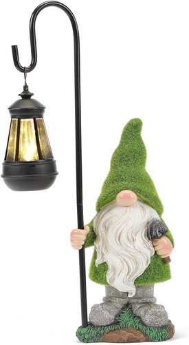 Flocked garden gnome - garden, statue